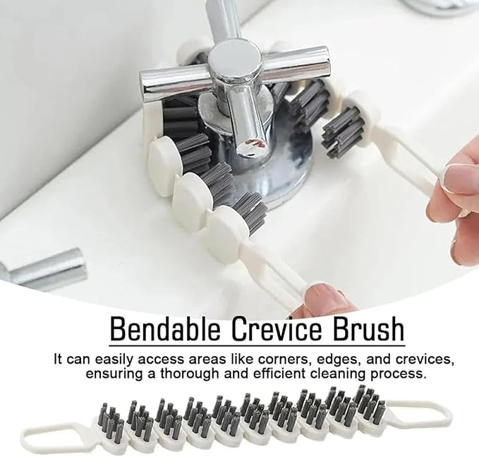 Multicolor bendable cleaning brush made of thermoplastic rubber