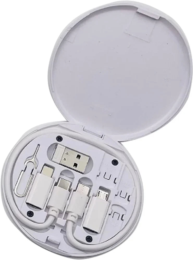 Mini Multi-Functional Fast Charging Data Cable Set with Storage Box and SIM Pin