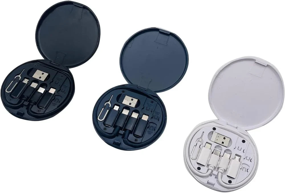 Mini Multi-Functional Fast Charging Data Cable Set with Storage Box and SIM Pin