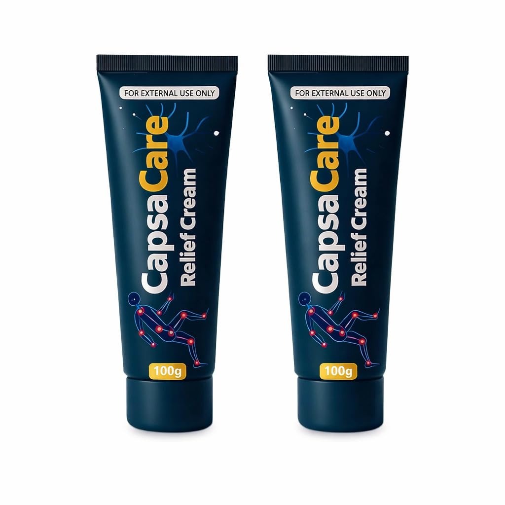 Two units of Capsacare Neuropathy Relief Cream in white containers
