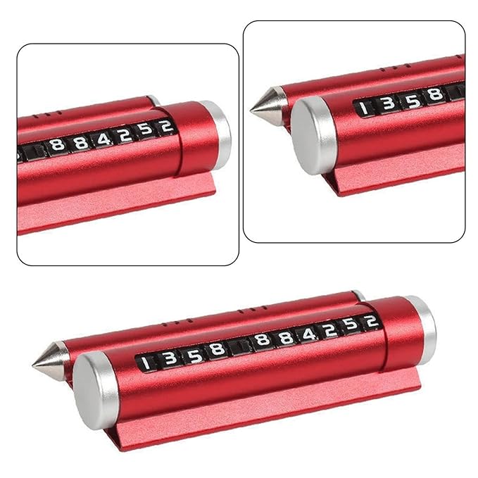 Multifunctional Temporary Mobile Parking Phone Number Plate with Escape Hammer