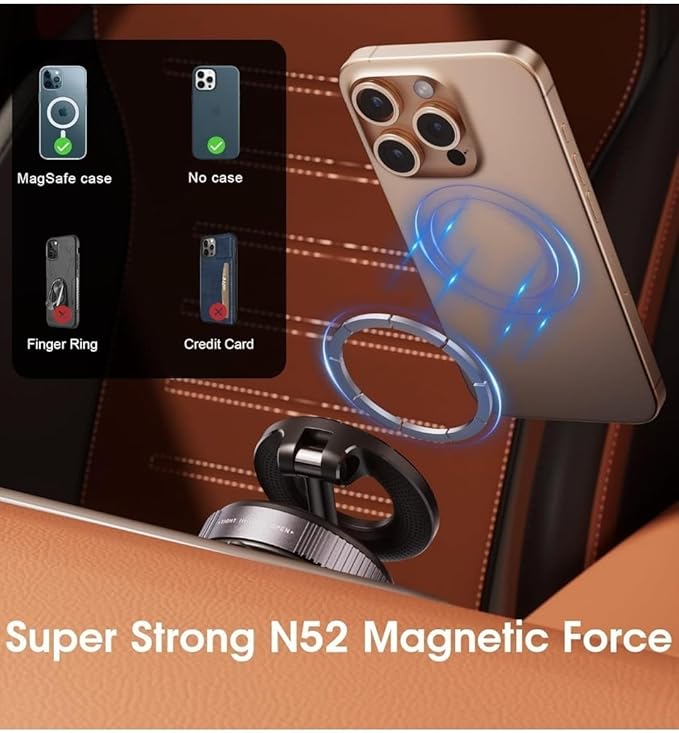 360-Degree Rotating Suction Phone Mount for Cars