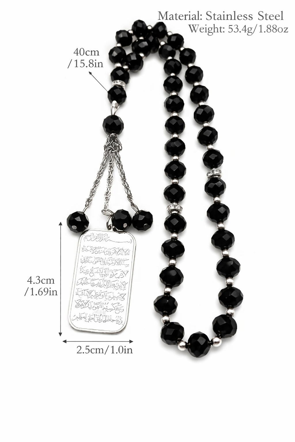 Decorative Car Hanging Pendant with Steel and Bead Accents