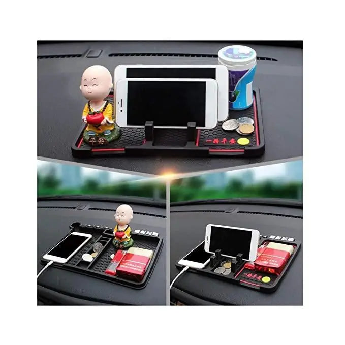Anti-Slip Silicone Dashboard Mat and Car Mobile Phone Holder