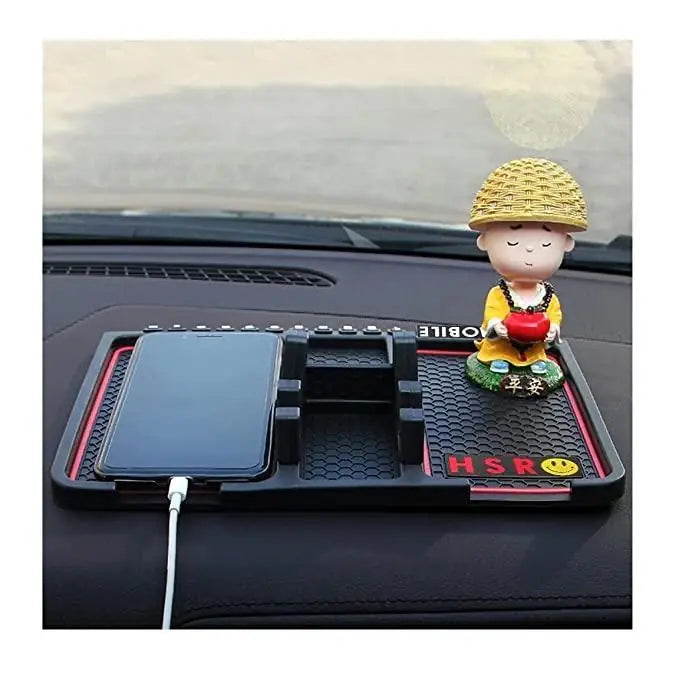 Anti-Slip Silicone Dashboard Mat and Car Mobile Phone Holder