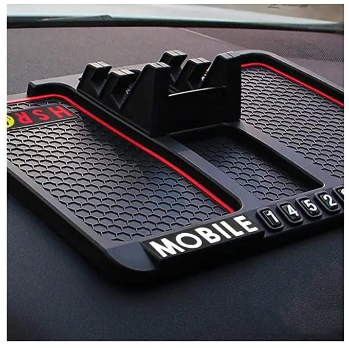 Anti-Slip Silicone Dashboard Mat and Car Mobile Phone Holder
