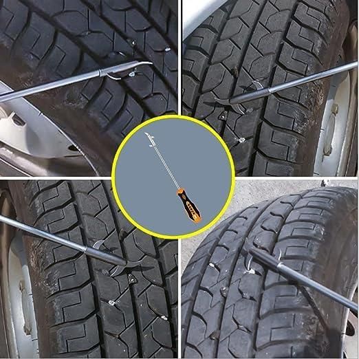 2 in 1 Car Tyre Stone Removing Tool with Alloy Stainless Steel Hook