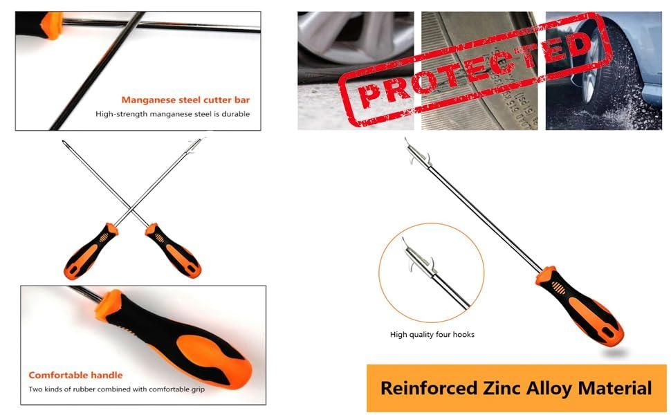2 in 1 Car Tyre Stone Removing Tool with Alloy Stainless Steel Hook