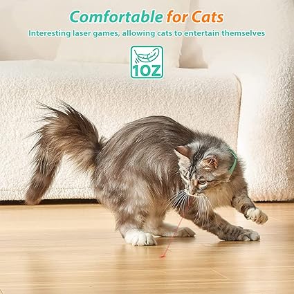 Cat Collar with Integrated Laser Light Teaser Toy for Kitten Self-Entertainment