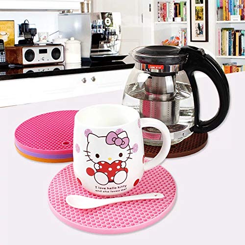 Silicon Heat Resistant Hot Pot Holder Coaster for Kitchen, silicone, pack of 2