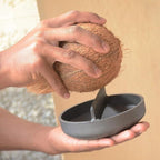 Steel manual coconut breaker hand press tool for kitchen