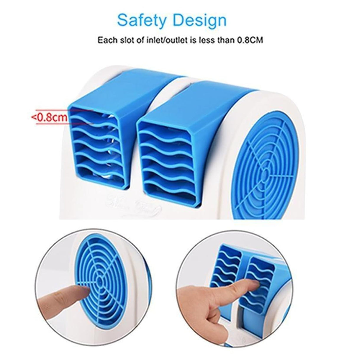 Portable Mini Cooler Fan - USB and Battery Operated Desktop Air Cooler