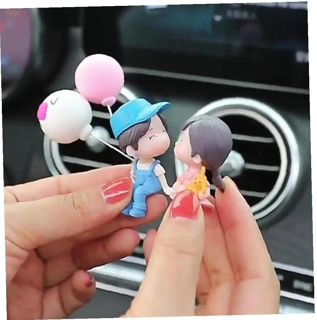 Couple Car Decoration Cute Cartoon Couples - Set of 1