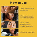 Black Castor Oil Curling Cream, Curl Enhancer & Frizz Control, 50ml