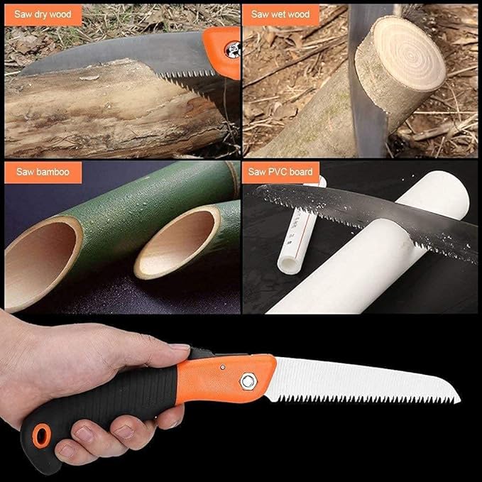 Foldable Heavy Duty Carbon Steel Pruning Saw for Gardening and Bonsai Trimming
