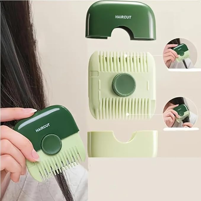 2-in-1 professional plastic hair cutting and thinning comb for home grooming