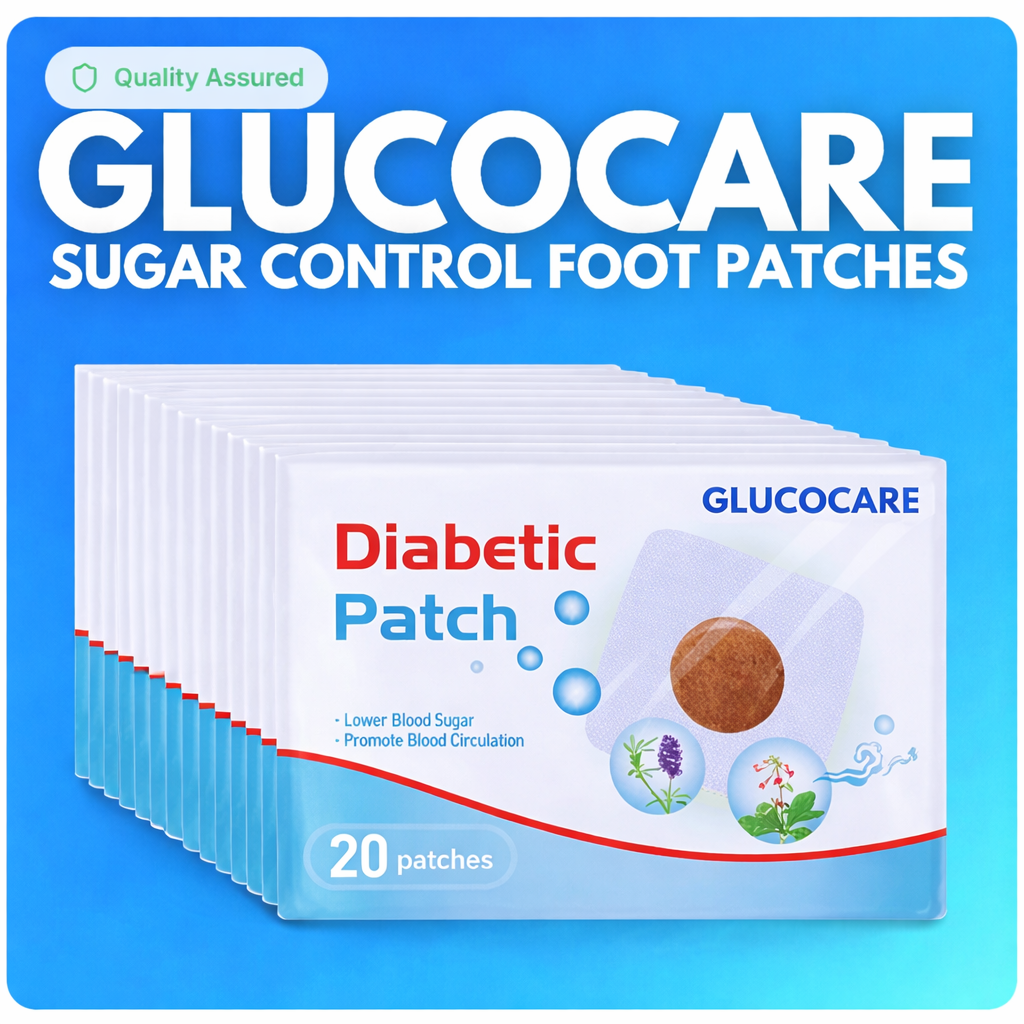 A set of 20 adhesive patches for securing diabetic glucose monitor sensors on skin.