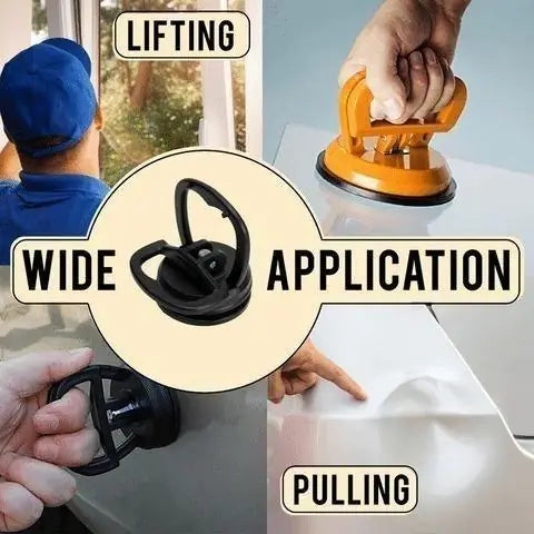 Advance dent puller tool with an ABS plastic handle and a rubber suction base