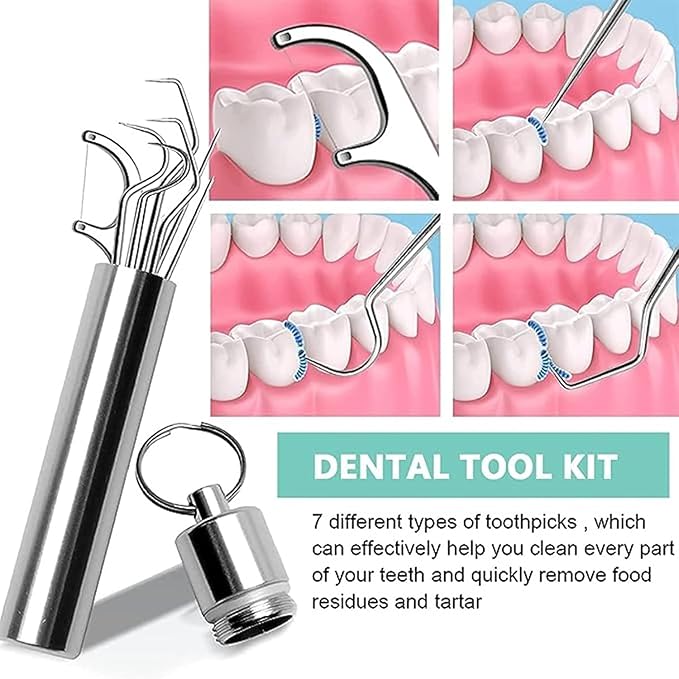 7-in-1 Professional Stainless Steel Dental Cleaning Kit