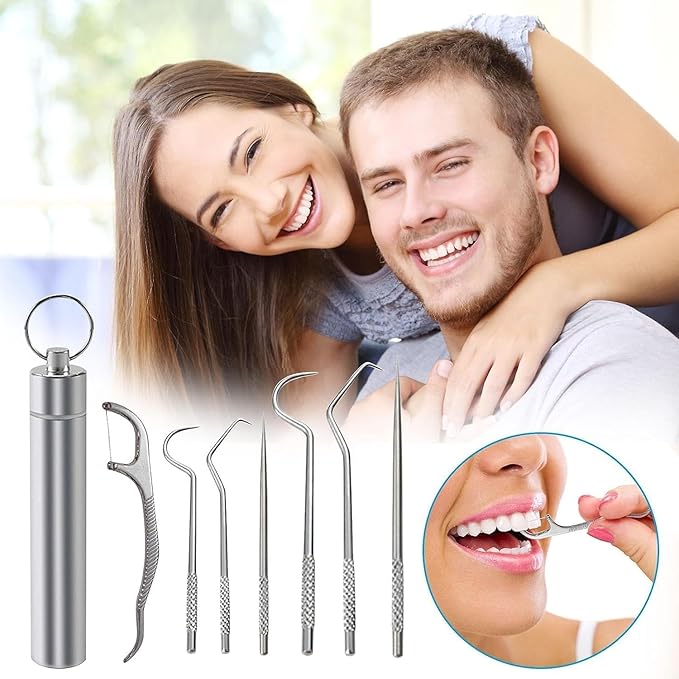 7-in-1 Professional Stainless Steel Dental Cleaning Kit