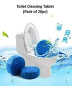A pack of 20 white drain cleaning tablets for home pipe maintenance