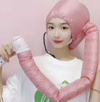A nylon hooded diffuser cap for hair dryers displayed on a white background.