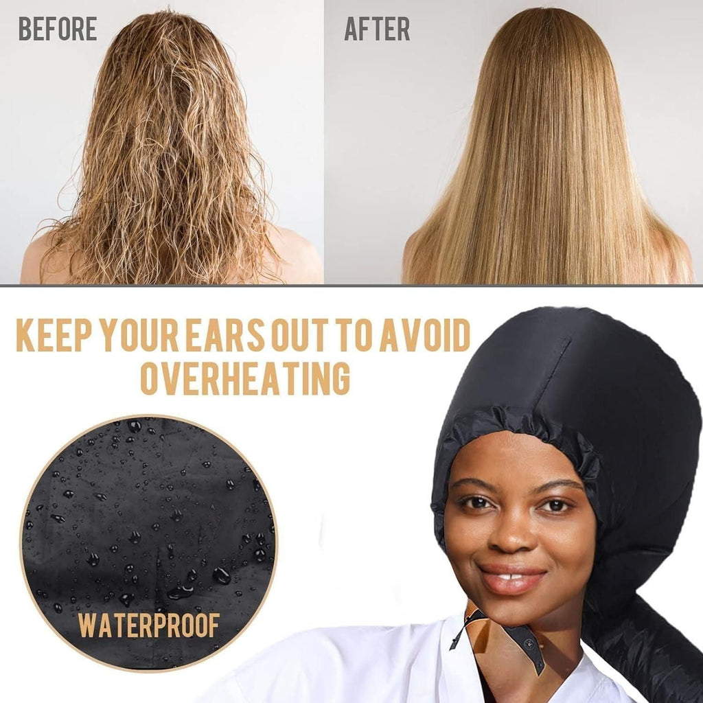 Hooded Diffuser Cap for Curly Hair, Speeds Up Drying, nylon