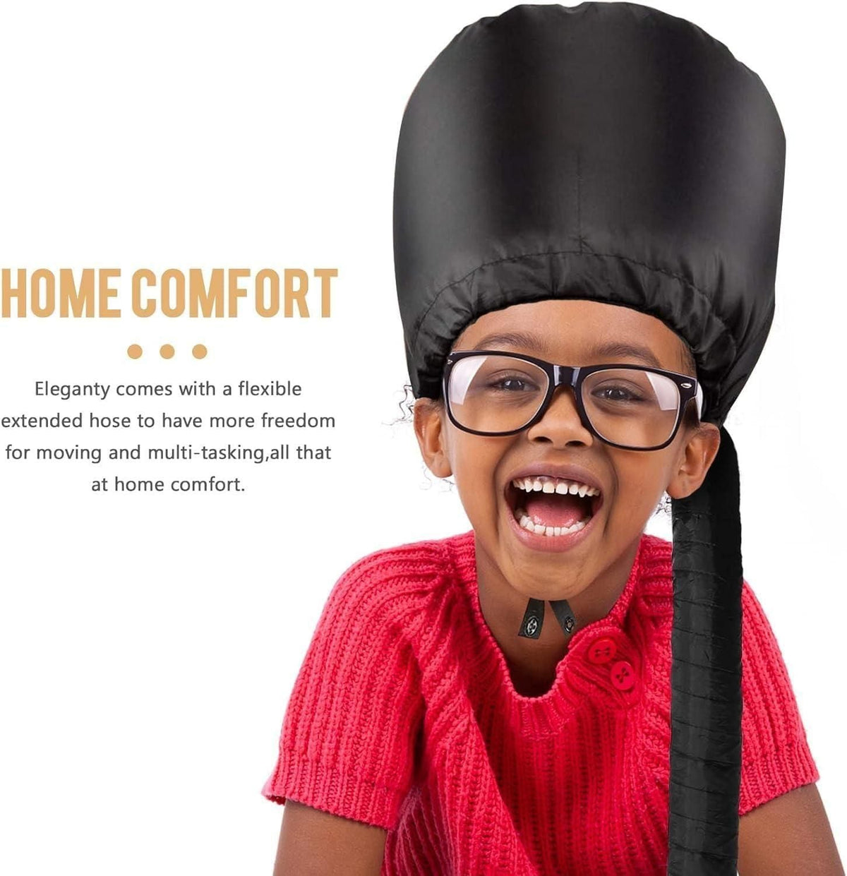 Hooded Diffuser Cap for Curly Hair, Speeds Up Drying, nylon