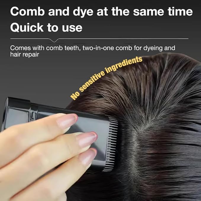 2-in-1 Hair Color Stick, Hair Dye Stick with Comb, 20 gm