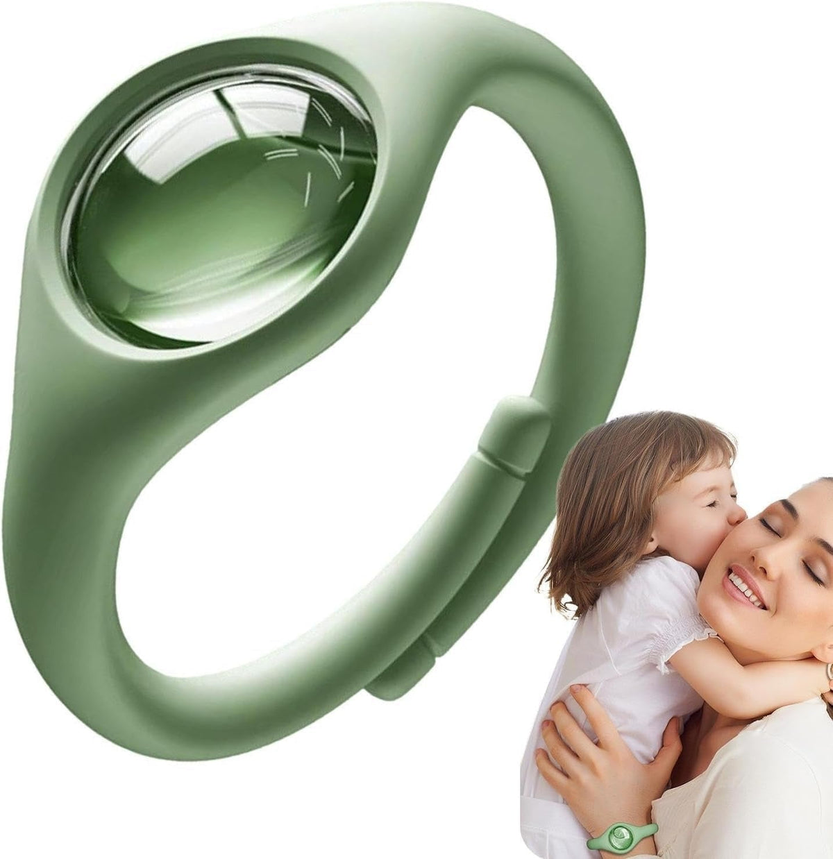 A single flexible silicone mosquito repellent bracelet in a random colour