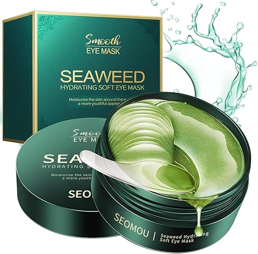 Seaweed moisturizing eye patches in packaging