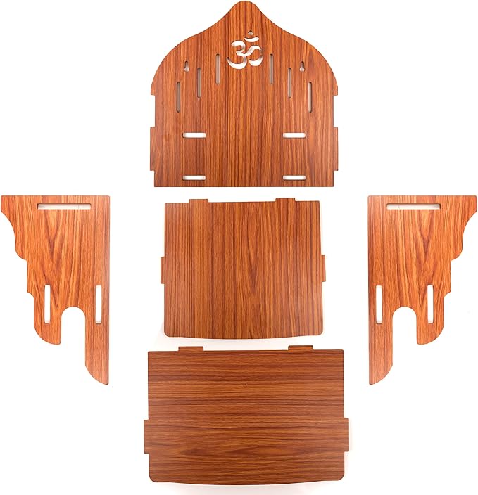 Wood Hand Crafted Om Pattern Home Temple