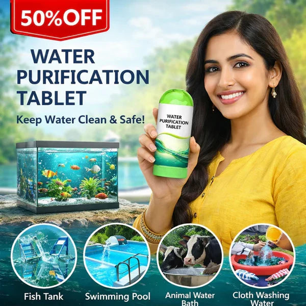 A pack of 10 fish tank water treatment tablets for clear water and odor control