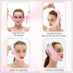 Reusable Silicone Double Chin Reducer, Face Slimming V-Line Belt, silicone