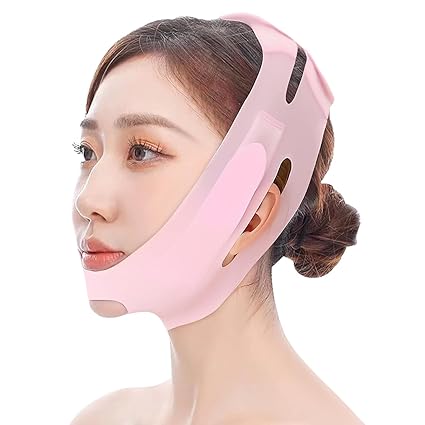 Reusable silicone V-line face slimming belt for chin support