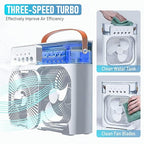 Portable Humidifier Air Cooler Mini Fan for Home with 3-Speed Water Spray