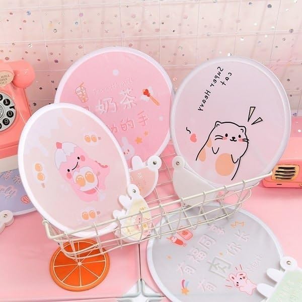 Two fruit-shaped manual hand fans for children