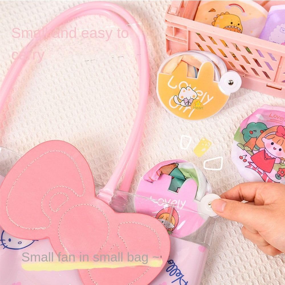 Hand Pressure Mini Fruit-Shaped Fan for Kids - Pack of 2