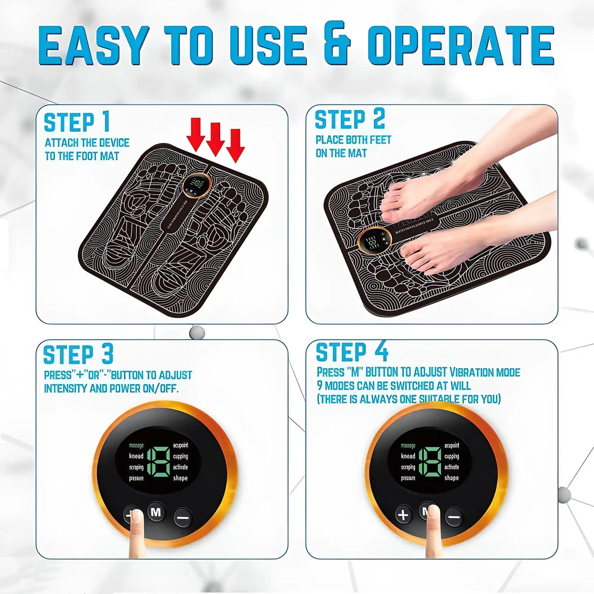 Wireless EMS Foot Massager for Pain Relief