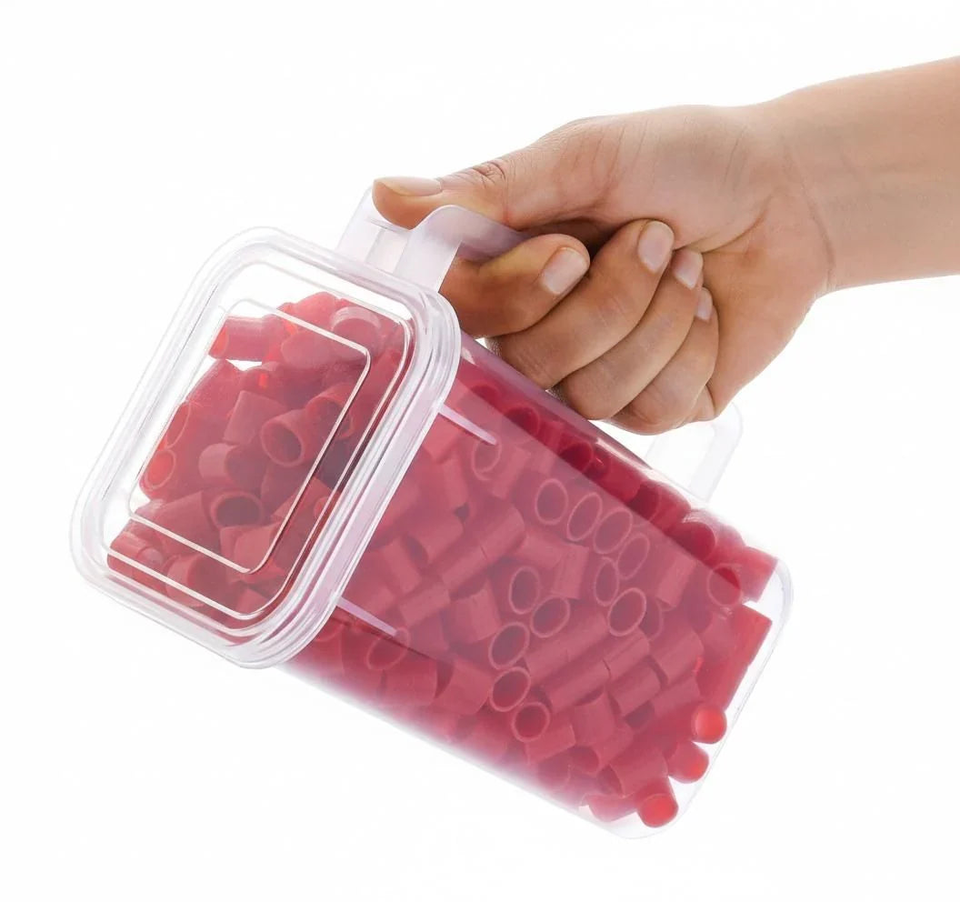 Multi Storage Box with Handle and Cover, Set of 12 Plastic Organizers