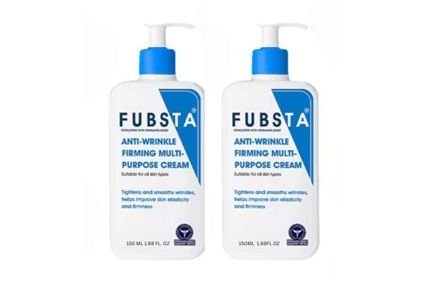 Two packs of Fubsta Anti Wrinkle Firming Multi Purpose Cream jars