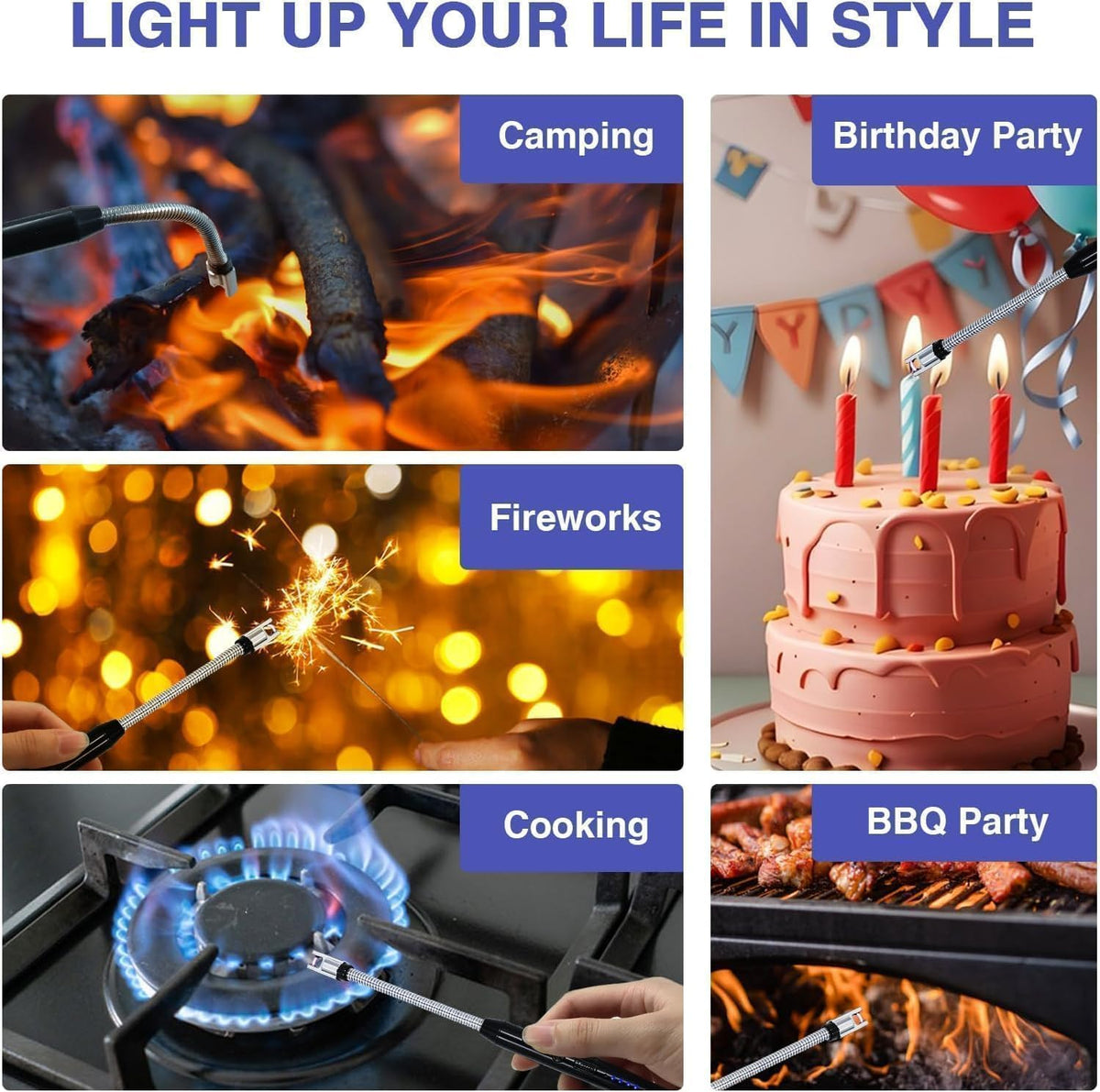 Gas Lighter for Kitchen Use, stainless steel