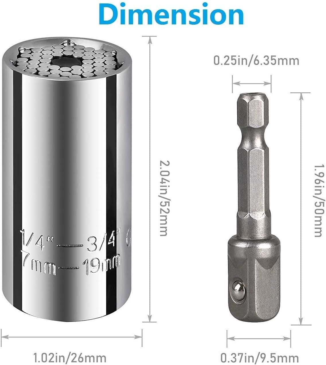 Universal Socket Grip Adapter - Professional Steel Multi-Fit Tool