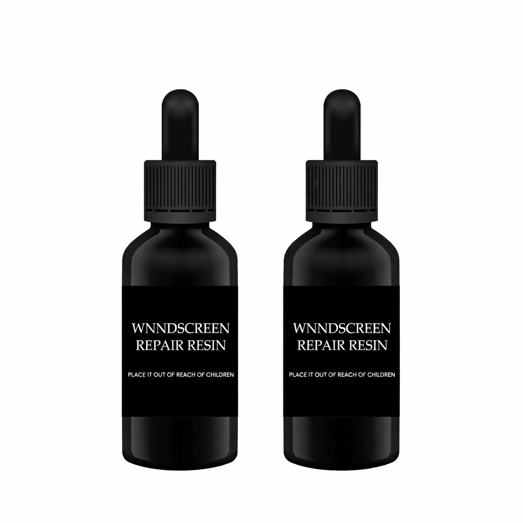 Two bottles of AI Windshield Repair Resin for vehicle glass maintenance
