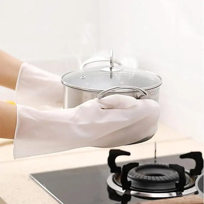 Silicone Dishwashing Gloves (Random Color, 1 Pair)