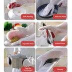 Silicone Dishwashing Gloves (Random Color, 1 Pair)