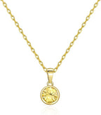 Citrine Yellow Birthstone Pendant with Gold Plated Chain