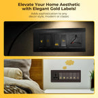 Black & Gold Switch Stickers, Set Of 300