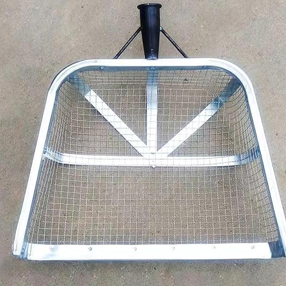 Portable grain sifter and garden soil sieve made of manganese steel mesh