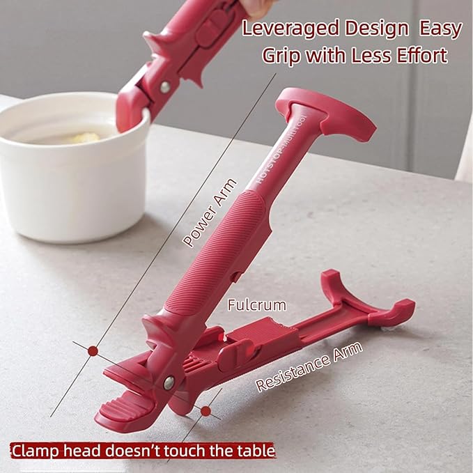 Pot Pan Gripper Tongs Anti-Scalding Clip with Silicone Grip